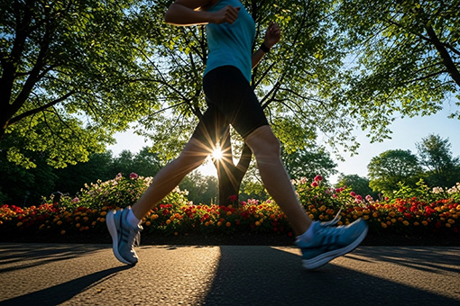 Man Jogging at a Park in Phoenix Arizona After Successful Treatment with Slip and Fall Injury Chiropractor